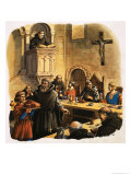 Novices Serving Meals in Refectory