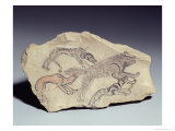 Buy Ostracon Depicting a Dog Chasing a Hyena at AllPosters.com