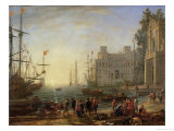 Buy Harbour with Villa Medici, 1637 at AllPosters.com