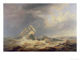 Buy Schooner Driven Towards Rocks at AllPosters.com