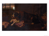 Buy Dogs Gnawing Joints of Meat at AllPosters.com