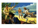 Mutineers from the Bounty Land on Pitcairn Island