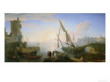 Buy Seaport with Sunset at AllPosters.com