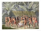 Buy Dancing Festival of Camacani Indians, Brazil, Le Costume Ancien et Moderne, c.1820 at AllPosters.com