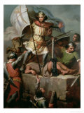 Buy Count Berenguer III Raising the Standard of Barcelona on the Tower of Foix Castle, 1857 at AllPosters.com