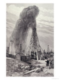 Petroleum Oil Wells, Baku, Caspian: A Fountain of Petroleum Oil, The Illustrated London News, 1886
