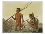 Buy Botocudos Family, Rio Grande, Brazil, Le Costume Ancien et Moderne, c.1820-30 at AllPosters.com
