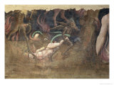 The Triumph of Death, Detail of a Devil Carrying Away a Sinner Into Hell, 1348