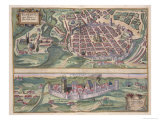 Buy Map of Poznan and Gruczno, from Civitates Orbis Terrarum by Georg Braun at AllPosters.com
