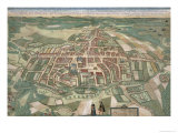Map of Odense, from Civitates Orbis Terrarum by Georg Braun