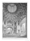 Pavilion of the Eight Paradises, in Isfahan, Voyage Pittoresque of Persia, Engraved by H.Lecoq