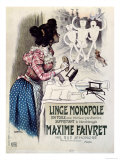 Poster Advertising Linge Monopole Anti-Whitening Product, c.1895