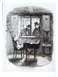 Monks and the Jew Discover Oliver, Illustration from Oliver Twist by Charles Dickens, 1838