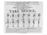 US Army Recruiting Poster, Various Positions of Soldier under Arms, Reproduction Engravings Jones
