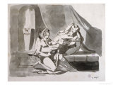 Erotic Scene of a Man with Two Women, c.1770-78