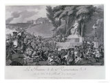 The Fountain of Regeneration over the Ruins of the Bastille, Engraved by Helman