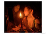 Buy Lady Admiring an Earring by Candlelight at AllPosters.com