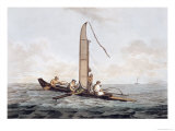 Buy Sailing Canoe of Otaheite, from 'Views in the South Seas', Pub. 1792 at AllPosters.com