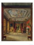 Buy Queen Anne's Bed, Windsor Castle, from Royal Residences, Engraved by Thomas Sutherland at AllPosters.com