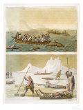 Buy Greenland: Whale Fishing and Seal Hunting, Le Costume Ancien ou Moderne, c.1820-30 at AllPosters.com