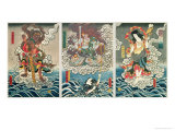 The Actor Ichikawa Ebizo V as the Deity Fudo Myoo Rescuing Ichikawa Danjuro VIII, c.1850