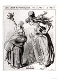 Buy Cartoon, Social French Republic Against the Conservative French Republic from Le Grelot, 1872 at AllPosters.com