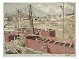 Buy Laying the Foundations For the Eiffel Tower, 1887 at AllPosters.com