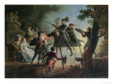 Buy Don Quixote and Sancho Panza on a Wooden Horse at AllPosters.com