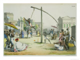 Mariyammai Ceremony, L'Inde Francaise, Engraved by Marlet et Cie, by M.E. Burnouf, Pub.1827-35