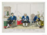 La Chambre Divisee En Trois Partis, Caricature of the National Assembly, 1819