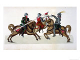 Buy Three Knights at a Tournament, History of the Development and Customs of Chivalry, c.1842 at AllPosters.com
