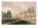 View of the Cathedrals in the Moscow Kremlin, Printed by Lemercier, Paris, 1840S