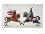Buy Two Knights at a Tournament, a History of the Development and Customs of Chivalry, c.1842 at AllPosters.com