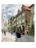 Buy Ulice K Mostu, Mala Strana, Prague, Illustration from Stara Praha at AllPosters.com