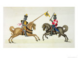 Buy Two Knights at a Tournament, a History of the Development and Customs of Chivalry, c.1842 at AllPosters.com
