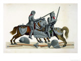 Buy Two Knights at a Tournament, a History of the Development and Customs of Chivalry, c.1842 at AllPosters.com