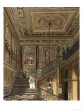 Buy The Great Staircase at Kensington Palace from Pyne's Royal Residences, Engraved by Richard Reeve at AllPosters.com