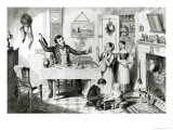 The Bottle, Plate I, the Husband Induces His Wife Just to Take a Drop, 1847