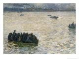 Shipyard Workers Returning Home on the Elbe, 1894 Giclee Print
