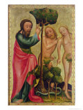 Buy God the Father Punishes Adam and Eve, Detail from the Grabow Altarpiece, 1379-83 at AllPosters.com