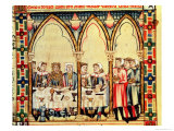 Engagement Banquet, Manuscript Made under Direction of Alfonso X The Wise King of Castille and Leon Giclee Print
