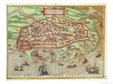 Map of Alexandria from Civitates Orbis Terrarum Coloniae Agrippinae, 1572
