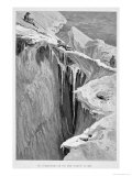 Buy Bergschrund on the Dent Blanche in 1865, 'The Ascent of the Matterhorn' Engraved by Whymper at AllPosters.com