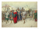 Joining of Great Novgorod, Novgorodians Departing to Moscow, 1880