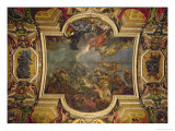 The King Taking Maastricht 1673 and Passage on the Rhine 1672, Ceiling, Galerie Des Glaces, 1678-86