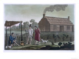 Buy Osage Settlement, Missouri River, Le Costume Ancien ou Moderne, Plate 3, c.1820-30 at AllPosters.com