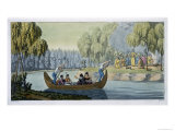 Buy Deception of Captain Wallis by Queen Oberea, Plate 45 Le Costume Ancien ou Moderne, c.1820-30 at AllPosters.com