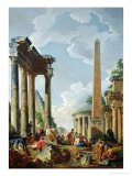 Buy Architectural Capriccio with a Preacher in the Ruins, c.1745 at AllPosters.com