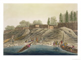 Buy Nutka Indians Exchange Gifts with European Explorers, Le Costume Ancien et Moderne, c.1820-30 at AllPosters.com
