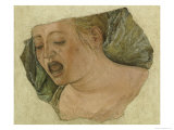 Head of Mary Magdalene Crying, from the Crucifixion
